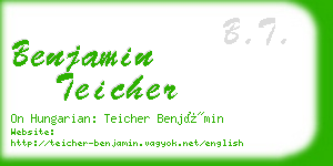 benjamin teicher business card